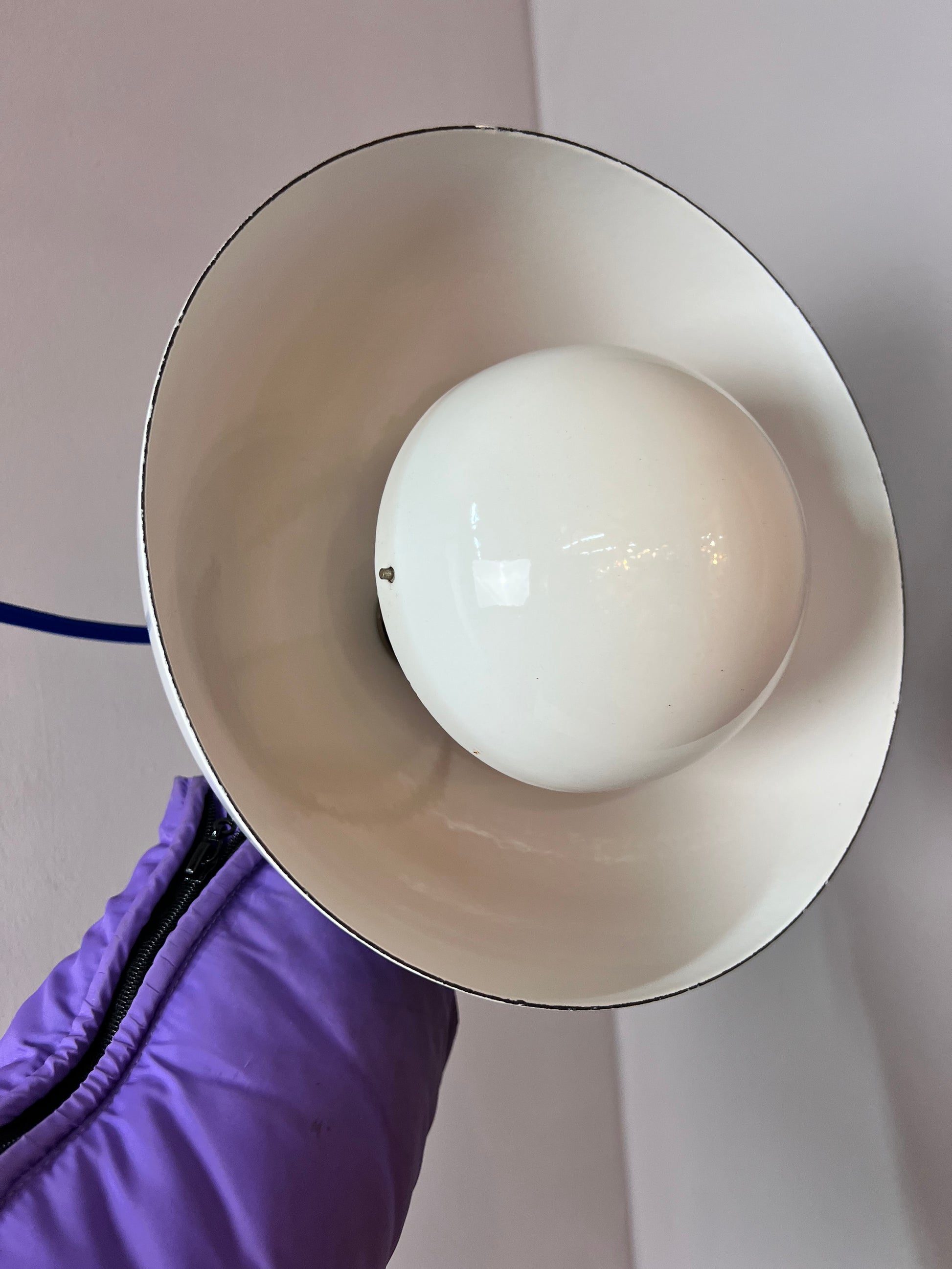 Hängelampe Flowerpot weiß Emaille von Verner Panton für Louis Poulsen