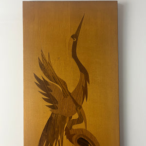 Intarsienbild Kraniche