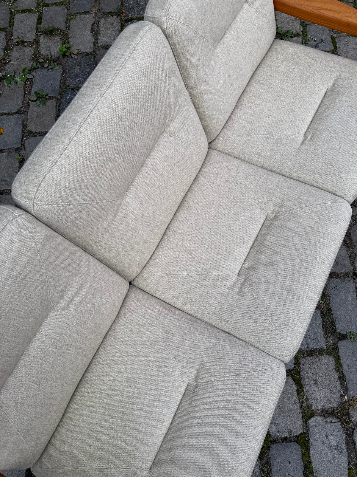 3-Sitzer Sofa Teak Wolle von Holstebro Møbelfabrik