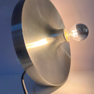 Wandlampe Diskus Aluminium gebürstet