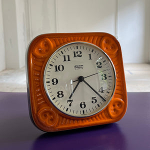 Wanduhr orange Keramik von Staiger