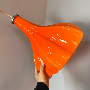 Blumenlampe orange Glas von Peill & Putzler