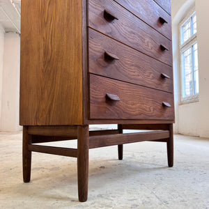 Kommode Tallboy Eiche von Poul Volther für FDB Møbler