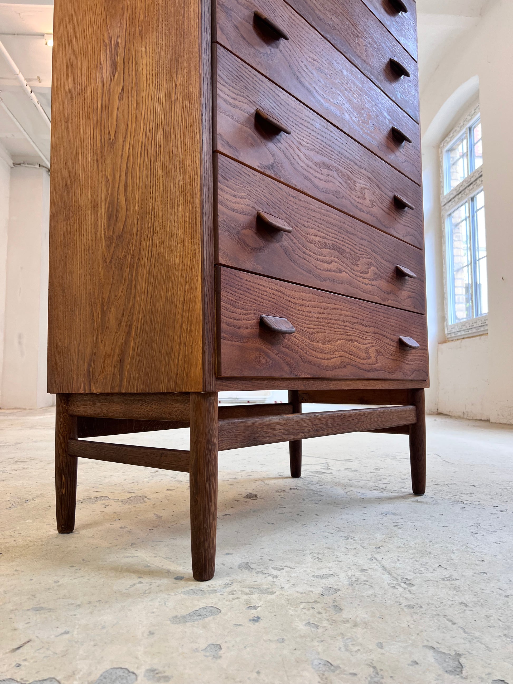 Kommode Tallboy Eiche von Poul Volther für FDB Møbler