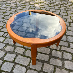 Couchtisch Teak Rauchglas