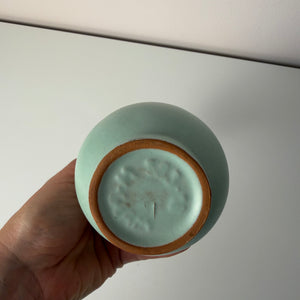 Set: Vase und Karaffe mintgrün weiß Keramik aus Westdeutschland