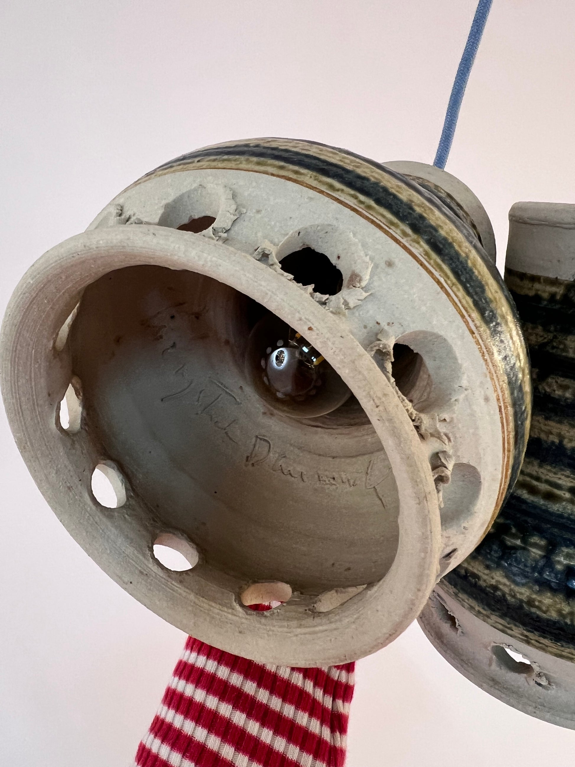 Hängelampe blau beige Keramik von Per Engstrøm