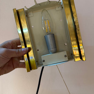 Wandlampe Eisglas Messing von Doria