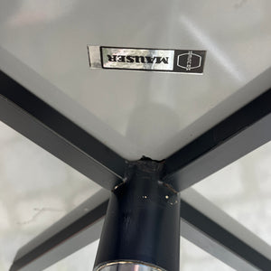 Couchtisch schwarz Linoleum Chrom von Mauser