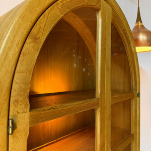 Rundbogen Vitrine Teak von Dyrlund