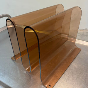 Zeitschriftenständer hellbraun Plexiglas