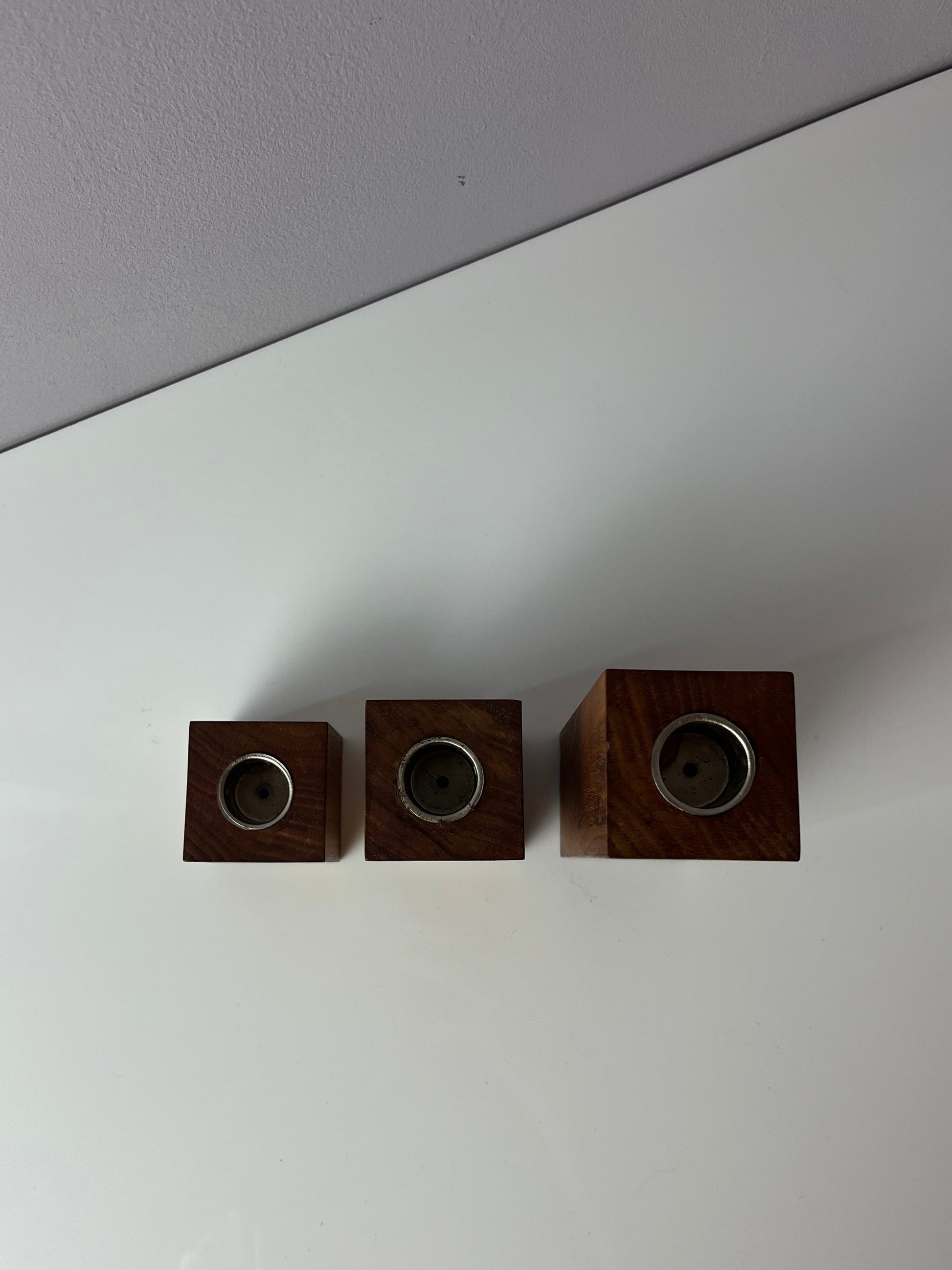Set: Trio Kerzenständer Teak