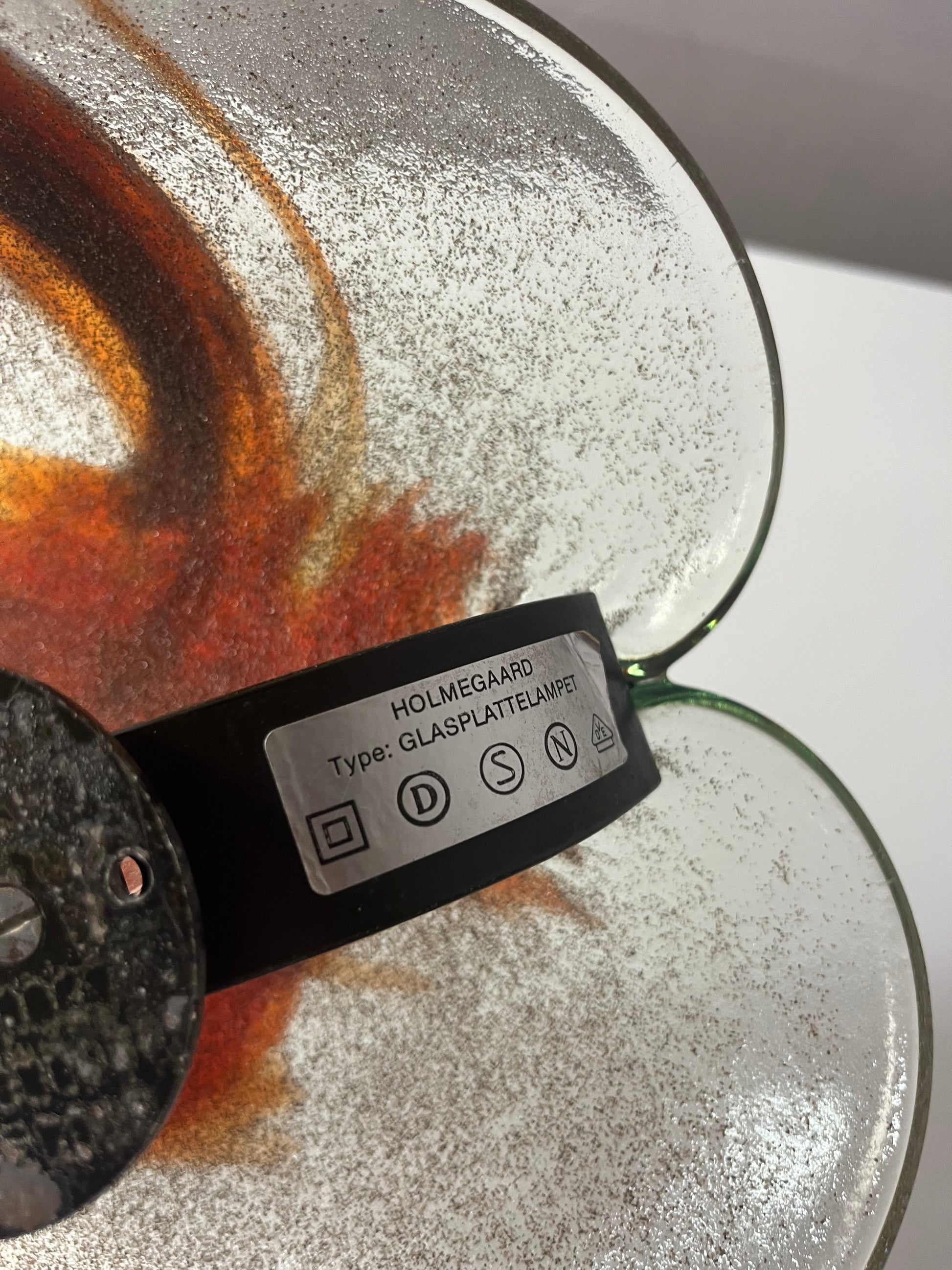 Wandlampe rotbraun Glas von Per Lütken für Holmegaard