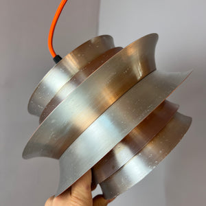 Lamellenlampe orange Chrom von Carl Thore