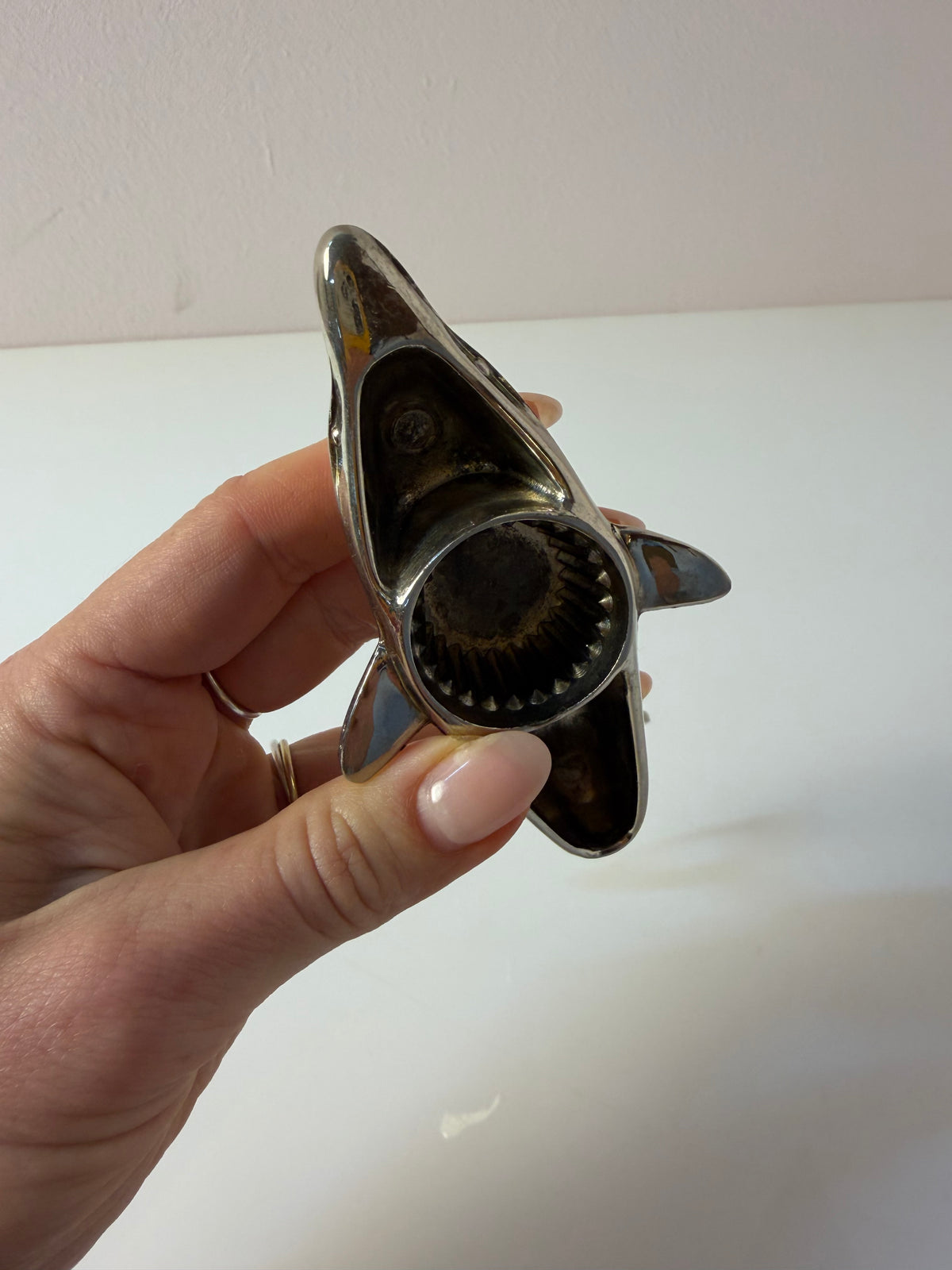 Flaschenöffner Delfin silber aus Dänemark