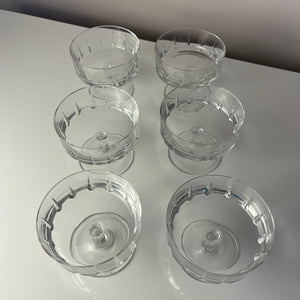 Set: 6x Champagnerschale Kristallglas
