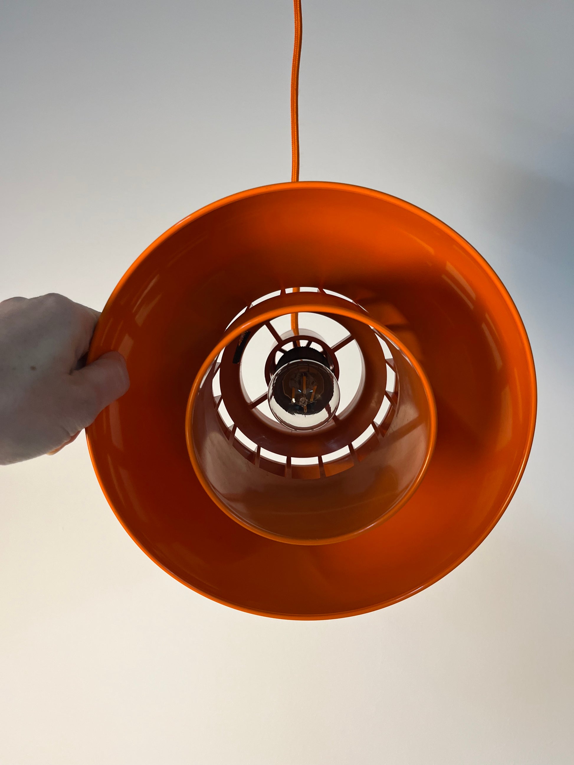 Hängelampen Minisol orange von K. Kewo für Nordisk Solar