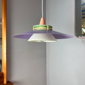 Lamellenlampe neu lackiert flieder aus Dänemark