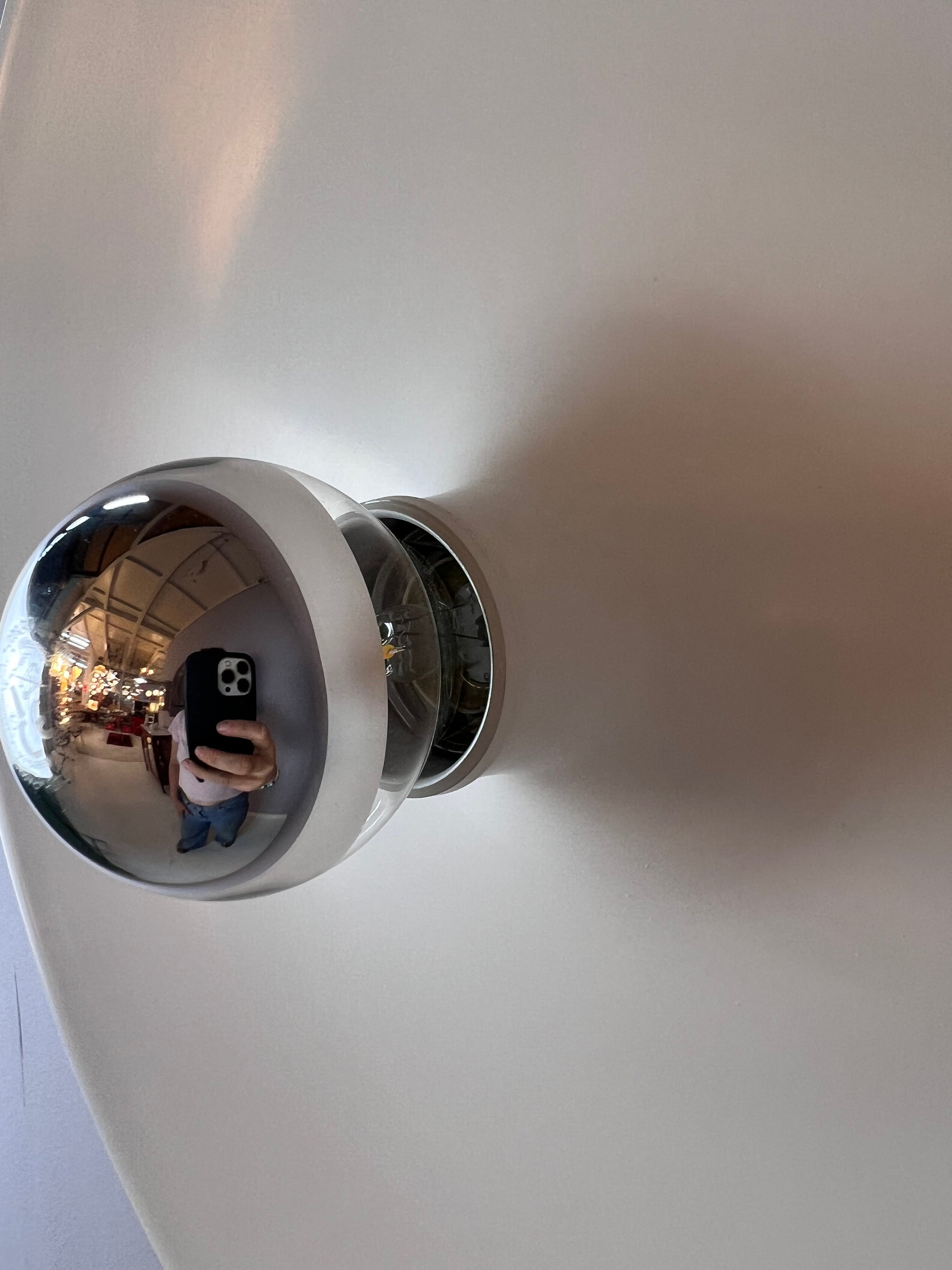 Wandlampe Diskus 50 cm weiß von Charlotte Perriand für Honsel