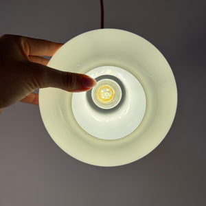 Hängelampe weiß glänzend Glas von Lyskær