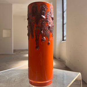 Vase Fat Lava 8-30 orange von Scheurich West Germany