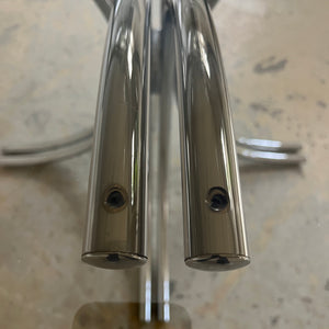 Runder Esstisch Rauchglas Chrom