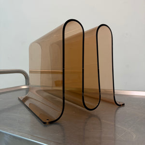 Zeitschriftenständer hellbraun Plexiglas