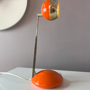 Schreibtischlampe orange mit Teleskoparm von Eichhoff Werke