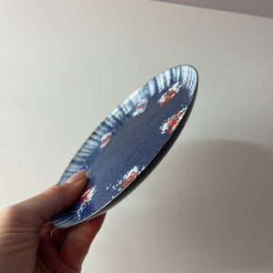 Schale blau rot Emaile