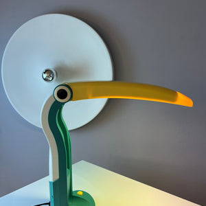 Tischlampe Toucan groß grün gelb von H.T. Huang für Huangslite