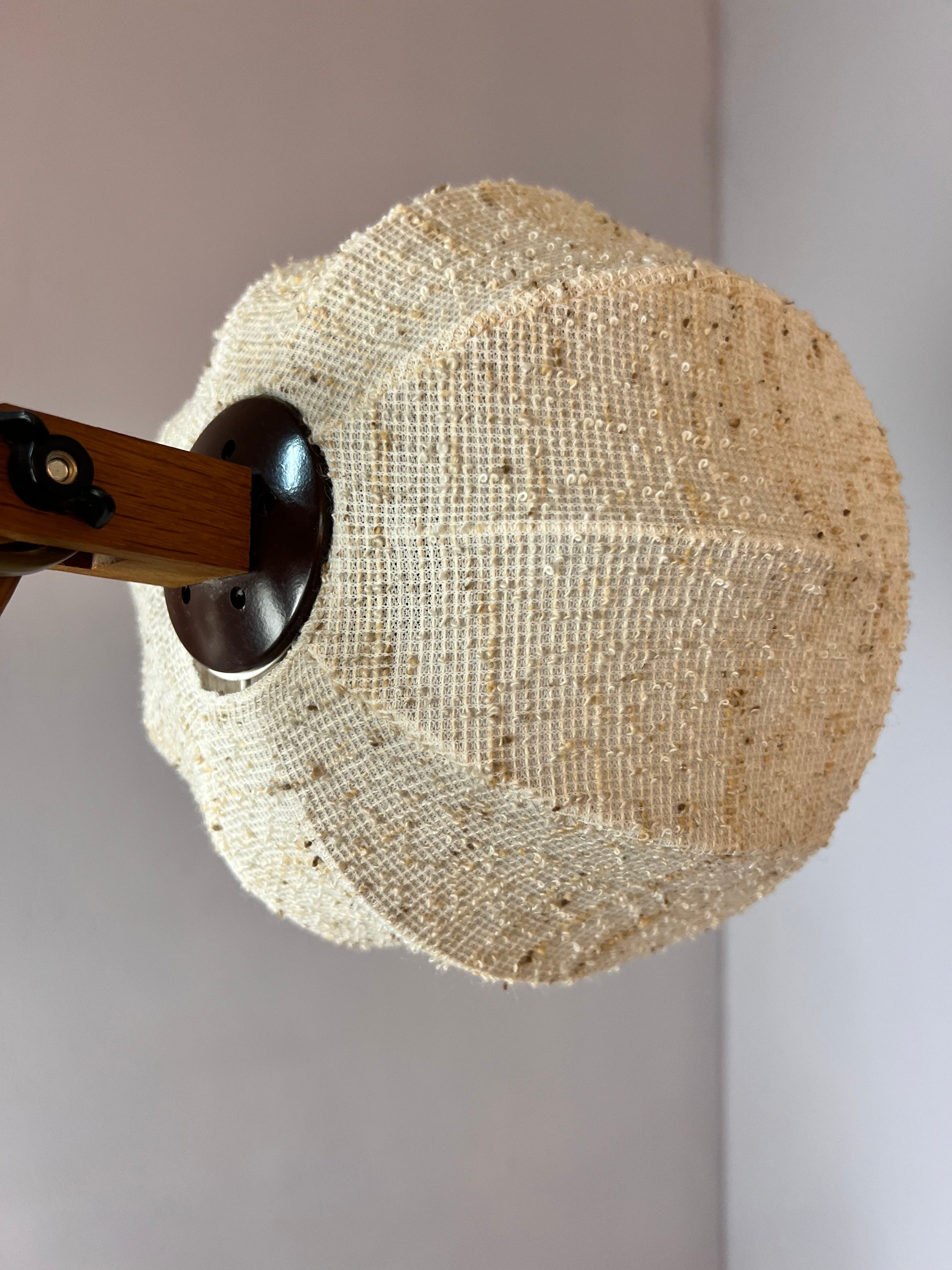 Scherenlampe beige Eiche