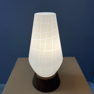 Tischlampe Teak Glas von Temde