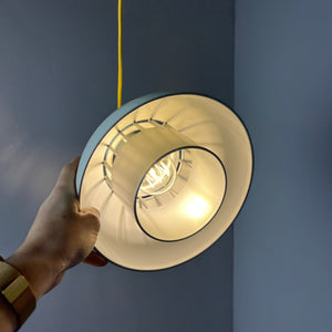 Hängelampe Minisol weiß silber neu lackiert von K. Kewo für Nordisk Solar
