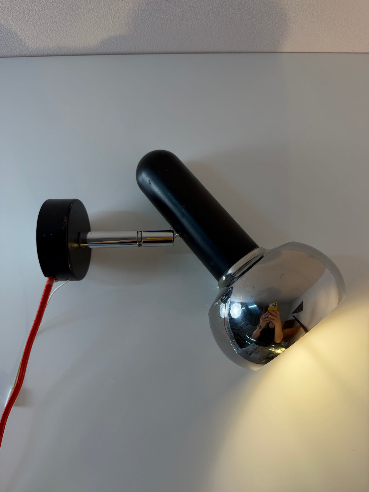 Wandlampe schwarz Chrom von Simon & Schelle (Sische)