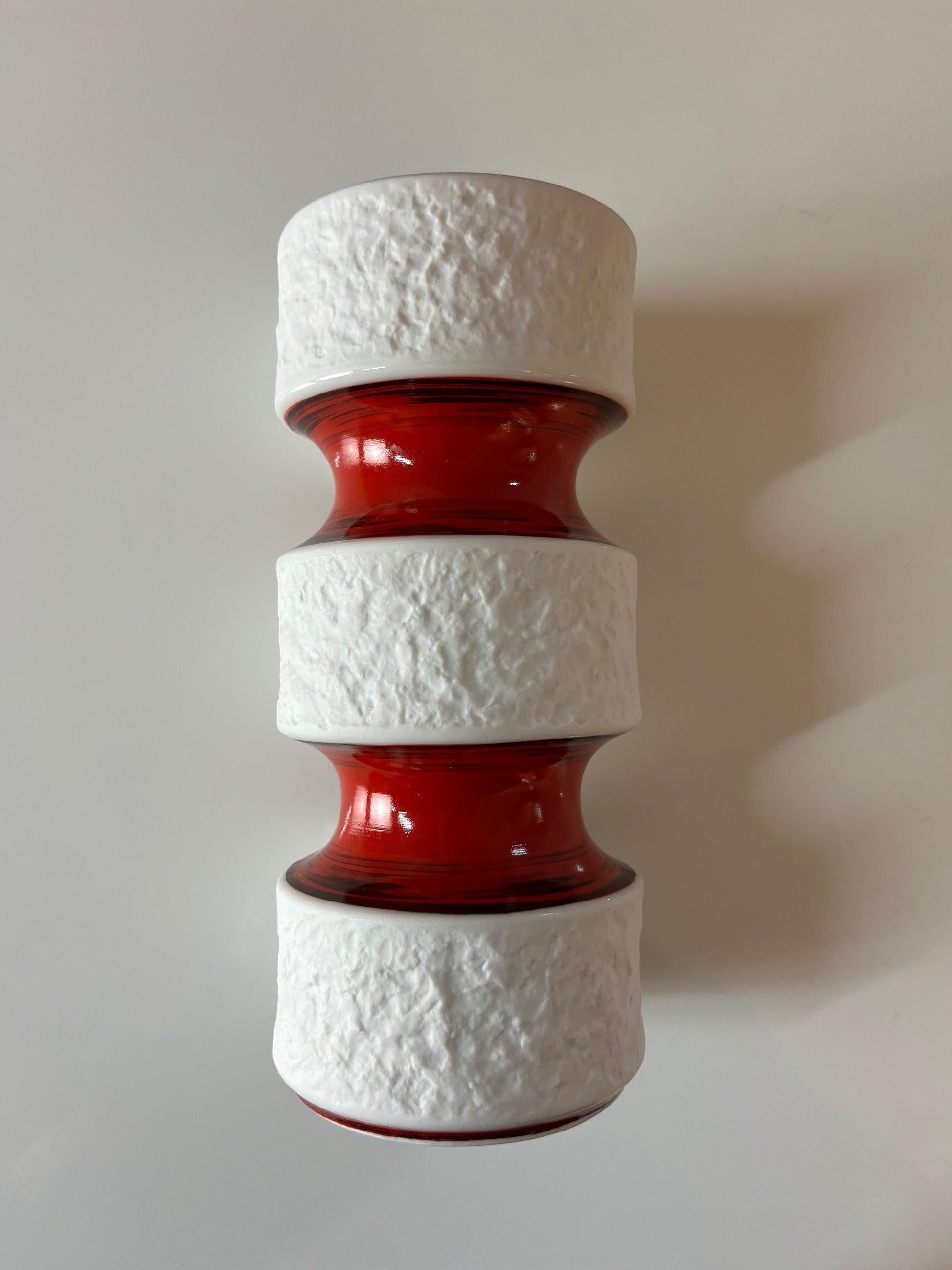 Vase 635/2 rot schwarz von Royal Porzellan Bavaria KPM