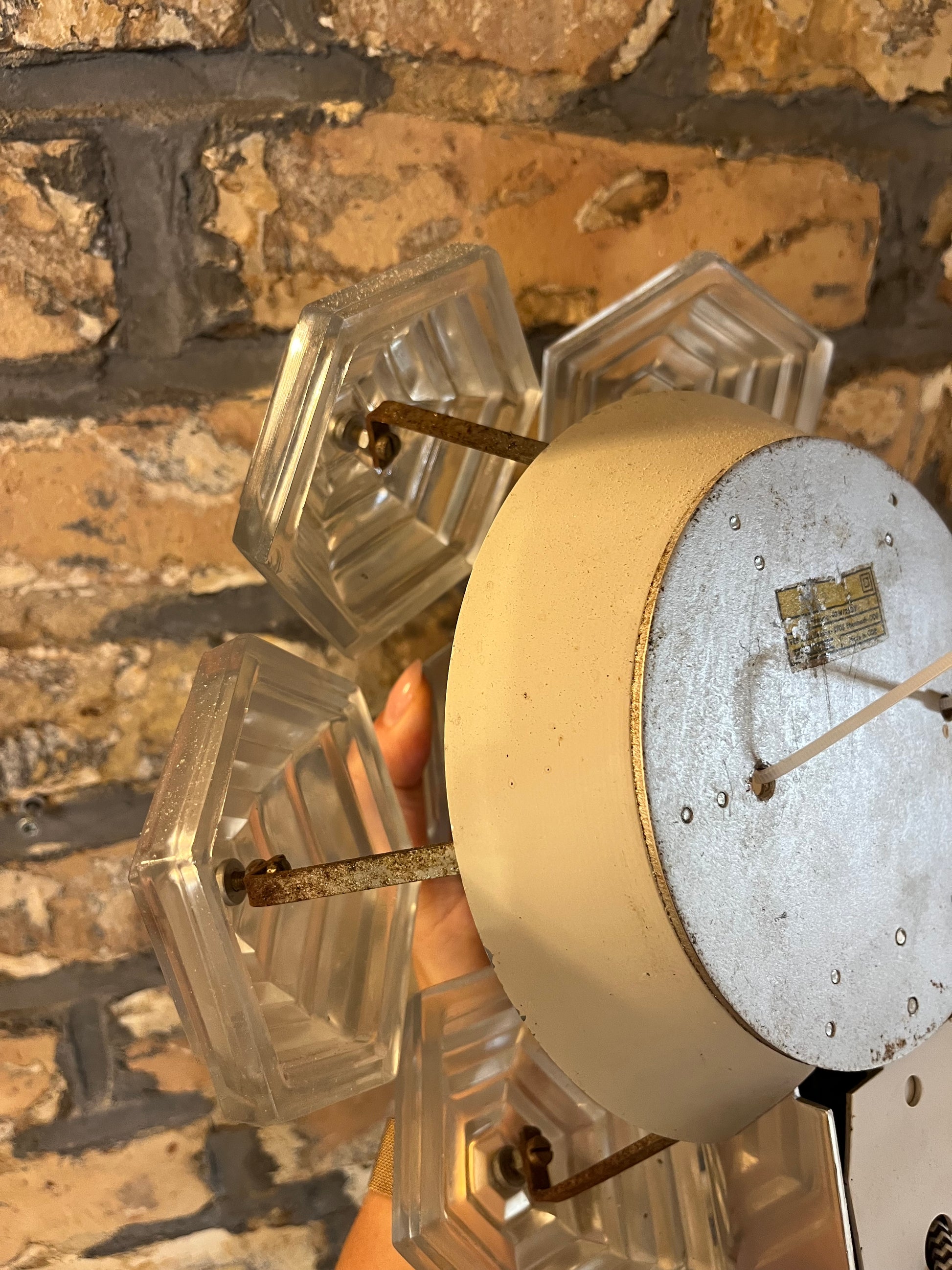 Wandlampe Eiskristall von VEB Kristallleuchtenbau Ebersbach