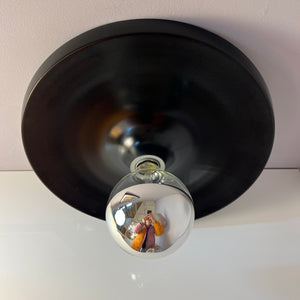 Wandlampe Diskus schwarz neu lackiert