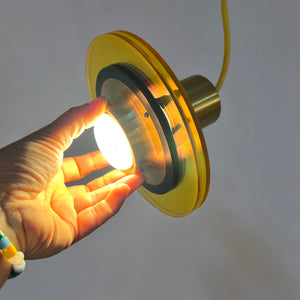 Lamellenlampe Messing Kunststoff Dänemark