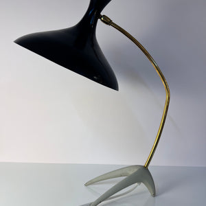 Tischlampe Krähenfuß / Diabolo schwarz weiß von Karl Heinz Kinsky für Cosack