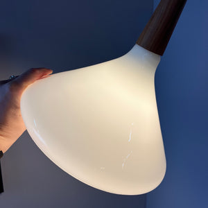 Hängelampe weiß Glas