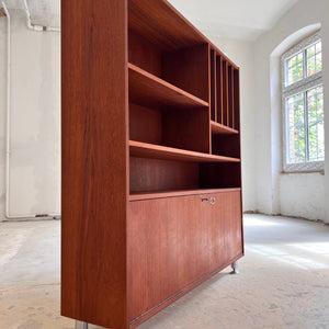 Bücherregal mit Klappfach Teak aus Dänemark