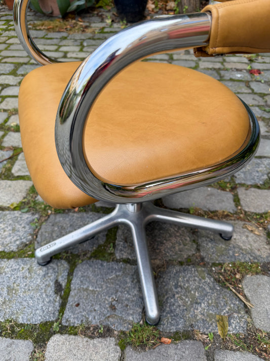 Drehstuhl Chrom Leder von Olymp