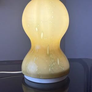 Tischlampe gelb Glas von Doria