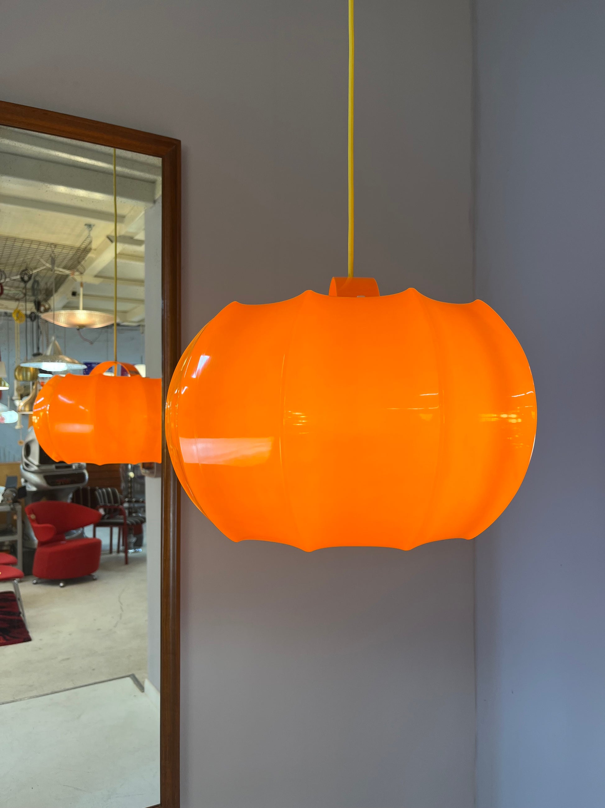 Hängelampe orange Kunststoff von Ilka Plast