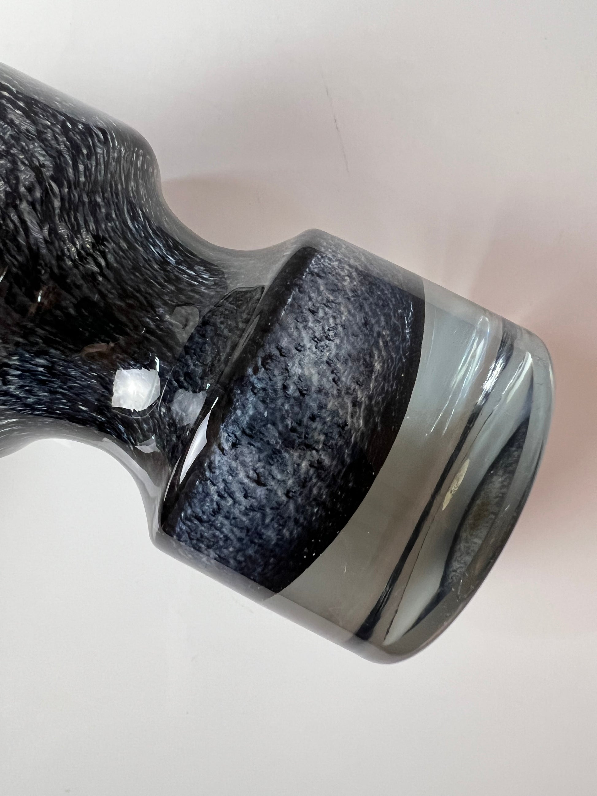 Vase grau von Bo Borgström für Åseda Glasbruk
