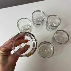Set: 6x Likörglas mit Silberrand von Schott Zwiesel