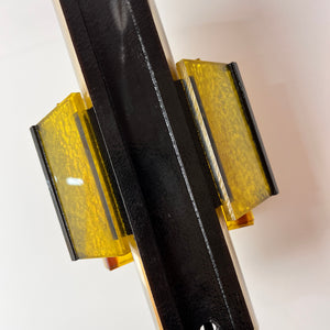Wandlampe gelb schwarz von Claus Bolby für Cebo