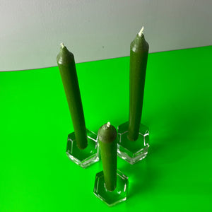 Set: Trio Kerzenständer Hexagon Glas