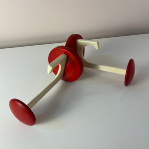 Set: 2x Wandhaken weiß rot