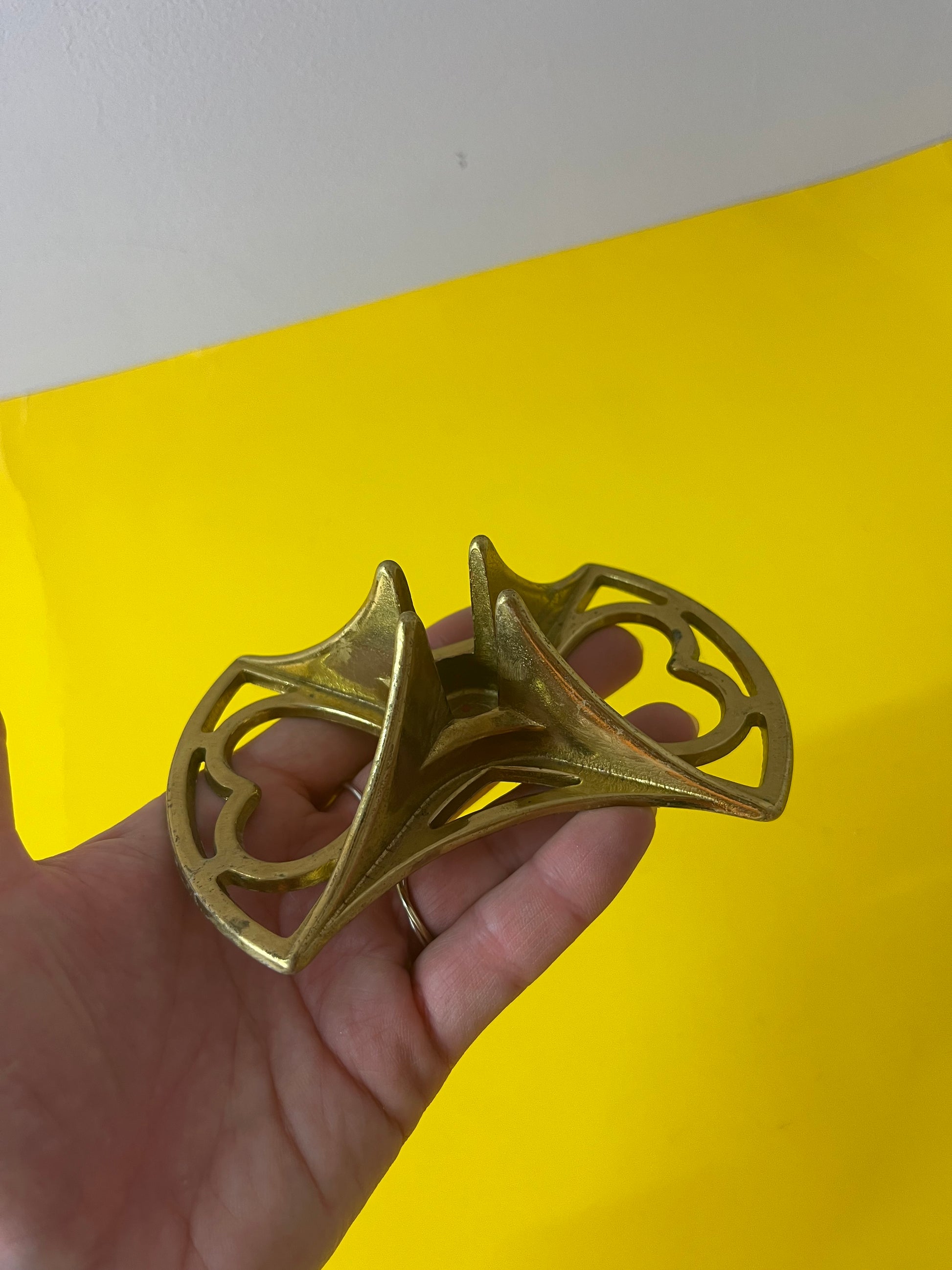 Kerzenständer Messing mit Herzen